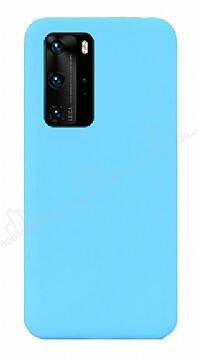 Eiroo Lansman Huawei P40 Pro Mavi Silikon Kılıf - 1