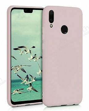 Eiroo Lansman Huawei Y7 2019 Sand Pink Silikon Kılıf - 1