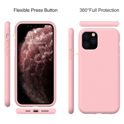 Eiroo Lansman iPhone 11 Pro Pembe Silikon Kılıf - 2