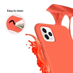 Eiroo Lansman iPhone 11 Pro Pembe Silikon Kılıf - 4