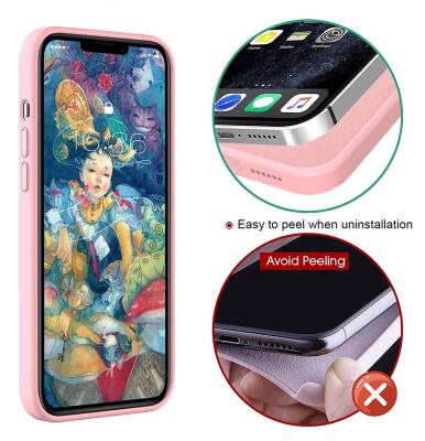 Eiroo Lansman iPhone 13 Pro Koyu Pembe Silikon Kılıf - 3