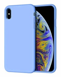 Eiroo Lansman iPhone XS Max Mavi Silikon Kılıf - 1