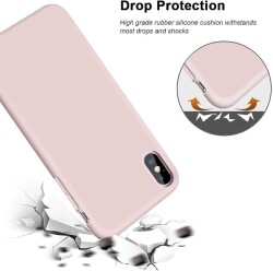 Eiroo Lansman iPhone XS Max Pembe Silikon Kılıf - 4