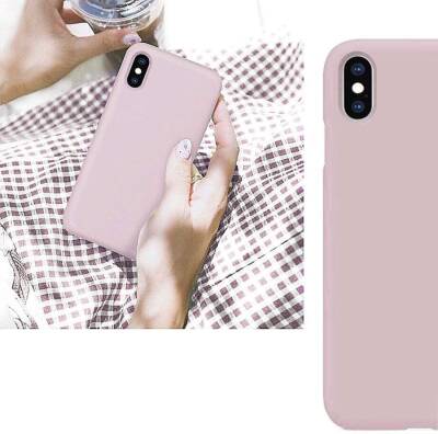 Eiroo Lansman iPhone XS Max Pembe Silikon Kılıf - 5