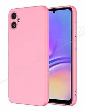 Eiroo Lansman Samsung Galaxy A05 Pembe Silikon Kılıf - 1