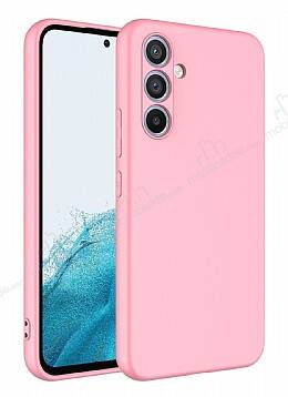 Eiroo Lansman Samsung Galaxy A34 Kamera Korumalı Pembe Silikon Kılıf - 1