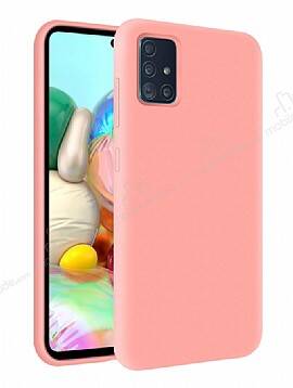 Eiroo Lansman Samsung Galaxy M31s Pembe Silikon Kılıf - 1