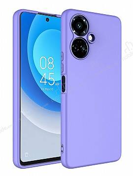 Eiroo Lansman Tecno Camon 19 Pro Lila Silikon Kılıf - 1