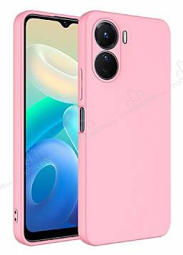 Eiroo Lansman Vivo Y16 Kamera Korumalı Pembe Silikon Kılıf - 1