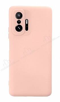 Eiroo Lansman Xiaomi 11T Kamera Korumalı Pembe Silikon Kılıf - 1