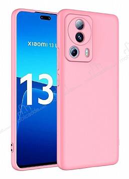 Eiroo Lansman Xiaomi 13 Lite Kamera Korumalı Pembe Silikon Kılıf - 1