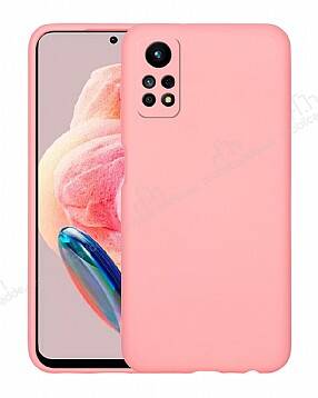 Eiroo Lansman Xiaomi Redmi Note 12 Pro 4G Kamera Korumalı Pembe Silikon Kılıf - 1