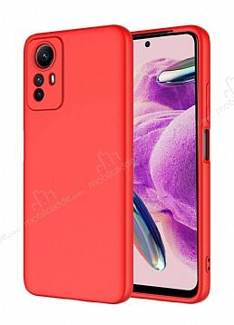 Eiroo Lansman Xiaomi Redmi Note 12S Kırmızı Silikon Kılıf - 1