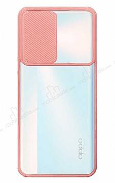 Eiroo Lens Series Oppo Reno4 Lite Pembe Silikon Kılıf - 1