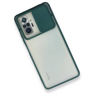 Eiroo Lens Series Xiaomi Redmi Note 10 Pro Yeşil Silikon Kılıf - 2