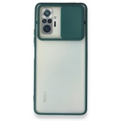 Eiroo Lens Series Xiaomi Redmi Note 10 Pro Yeşil Silikon Kılıf - 1