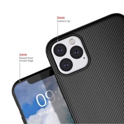 Eiroo Line iPhone 11 Pro Max Siyah Silikon Kılıf - 4