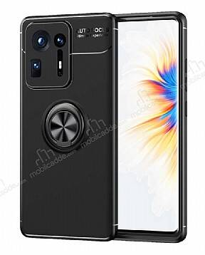 Eiroo Liquid Ring Xiaomi Mi Mix 4 Standlı Siyah Silikon Kılıf - 1