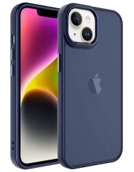 Eiroo Luxe iPhone 14 Buzlu Silikon Kenarlı Rubber Kılıf - 1