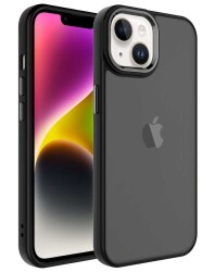 Eiroo Luxe iPhone 14 Buzlu Silikon Kenarlı Rubber Kılıf - 9