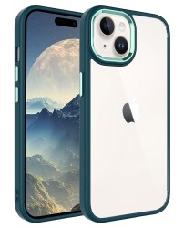 Eiroo Luxe iPhone 15 Plus Silikon Kenarlı Rubber Kılıf - 4