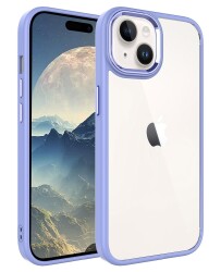 Eiroo Luxe iPhone 15 Plus Silikon Kenarlı Rubber Kılıf - 10