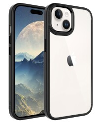 Eiroo Luxe iPhone 15 Plus Silikon Kenarlı Rubber Kılıf - 19