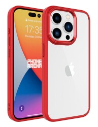 Eiroo Luxe iPhone 15 Pro Max Silikon Kenarlı Rubber Kılıf - 1