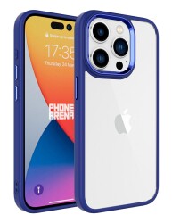 Eiroo Luxe iPhone 15 Pro Max Silikon Kenarlı Rubber Kılıf - 9