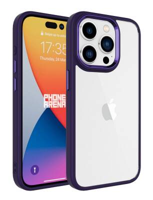 Eiroo Luxe iPhone 15 Pro Max Silikon Kenarlı Rubber Kılıf - 17