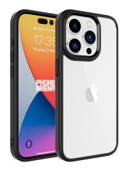 Eiroo Luxe iPhone 15 Pro Max Silikon Kenarlı Rubber Kılıf - 25