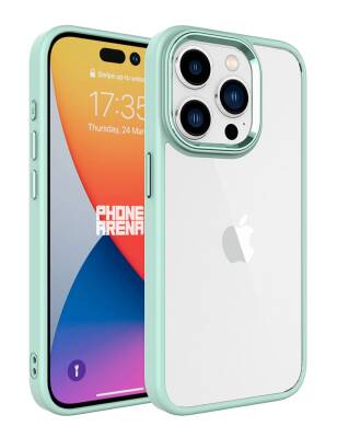 Eiroo Luxe iPhone 15 Pro Max Silikon Kenarlı Rubber Kılıf - 29