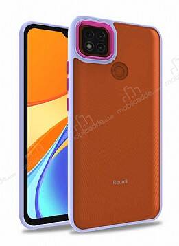 Eiroo Luxe Xiaomi Redmi 9C Lila Silikon Kenarlı Rubber Kılıf - 1