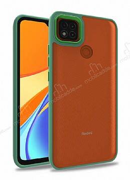 Eiroo Luxe Xiaomi Redmi 9C Yeşil Silikon Kenarlı Rubber Kılıf - 1