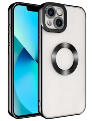 Eiroo Luxury Clear iPhone 14 Kamera Korumalı Silikon Kılıf - 1