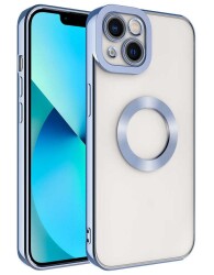 Eiroo Luxury Clear iPhone 14 Kamera Korumalı Silikon Kılıf - 16