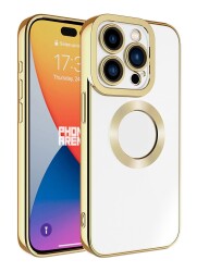 Eiroo Luxury Clear iPhone 15 Pro Max Kamera Korumalı Silikon Kılıf - 1