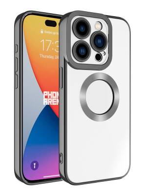 Eiroo Luxury Clear iPhone 15 Pro Max Kamera Korumalı Silikon Kılıf - 3