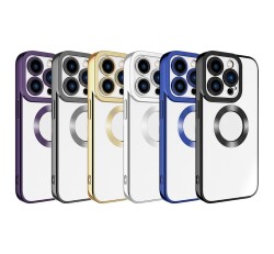 Eiroo Luxury Clear iPhone 15 Pro Max Kamera Korumalı Silikon Kılıf - 4