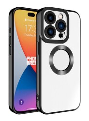 Eiroo Luxury Clear iPhone 15 Pro Max Kamera Korumalı Silikon Kılıf - 9