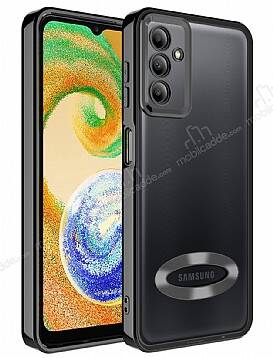 Eiroo Luxury Clear Samsung Galaxy A04S Kamera Korumalı Siyah Silikon Kılıf - 1