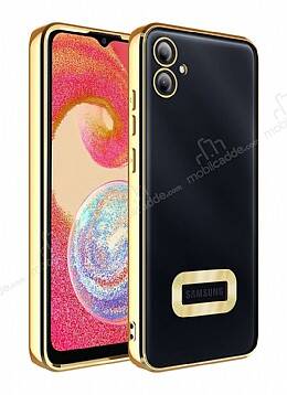 Eiroo Luxury Clear Samsung Galaxy A05 Kamera Korumalı Gold Silikon Kılıf - 1