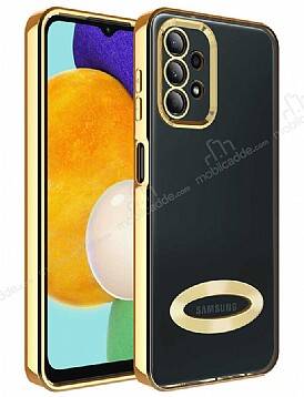 Eiroo Luxury Clear Samsung Galaxy A13 Kamera Korumalı Gold Silikon Kılıf - 1