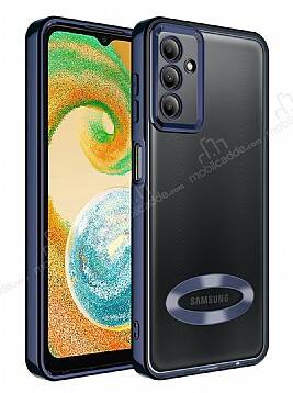 Eiroo Luxury Clear Samsung Galaxy A54 Kamera Korumalı Lacivert Silikon Kılıf - 1