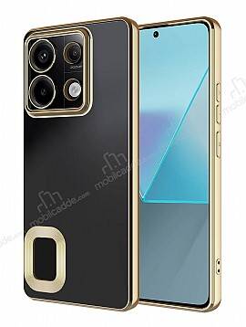 Eiroo Luxury Clear Xiaomi Redmi Note 13 Pro 4G Kamera Korumalı Gold Silikon Kılıf - 1