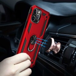 Eiroo Magnet Ring iPhone 13 Pro Ultra Koruma Siyah Kılıf - 6