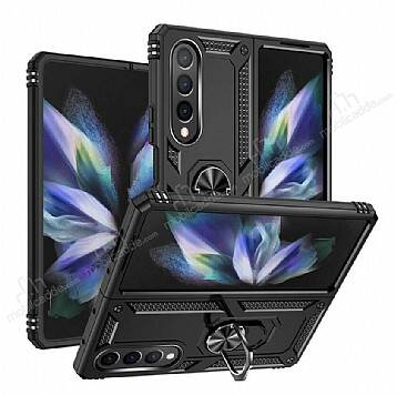 Eiroo Magnet Ring Samsung Galaxy Z Fold4 Ultra Koruma Siyah Kılıf - 1