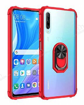 Eiroo Magnetics Huawei P Smart Pro 2019 Ultra Koruma Kırmızı Kılıf - 1