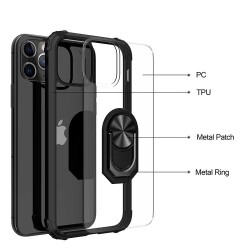 Eiroo Magnetics iPhone 12 / 12 Pro 6.1 inç Ultra Koruma Lacivert Kılıf - 6