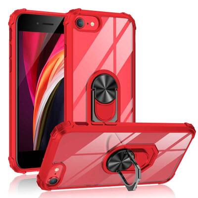 Eiroo Magnetics iPhone 7 / 8 Ultra Koruma Kırmızı Kılıf - 9